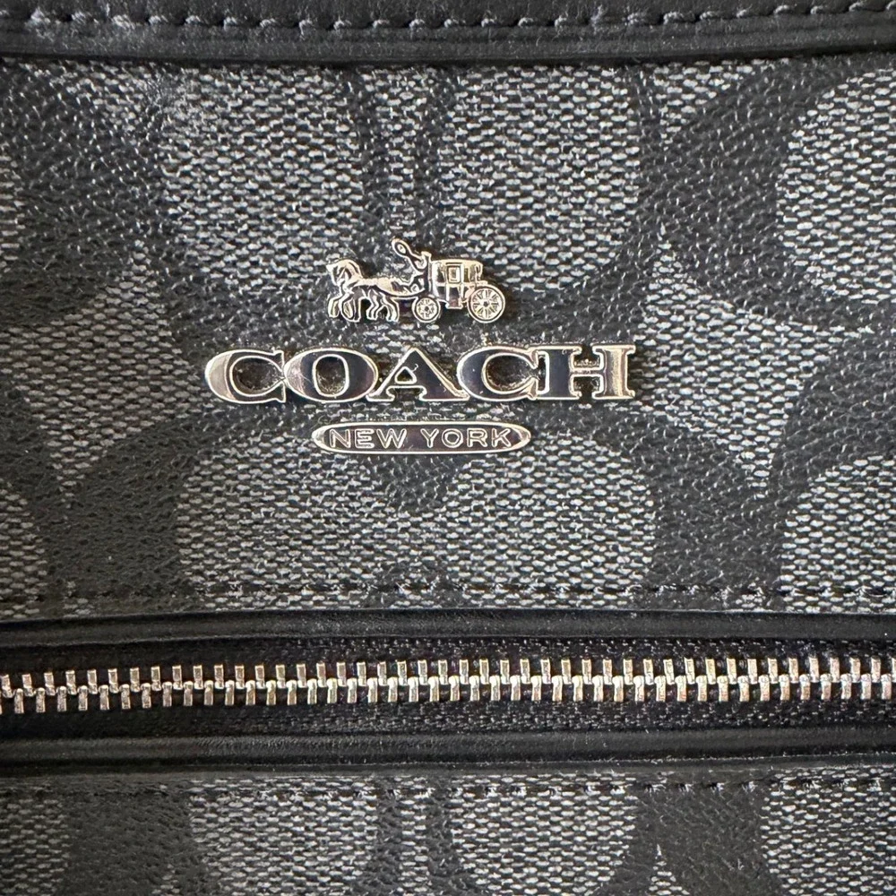 Coach Black and Charcoal Signature Satchel